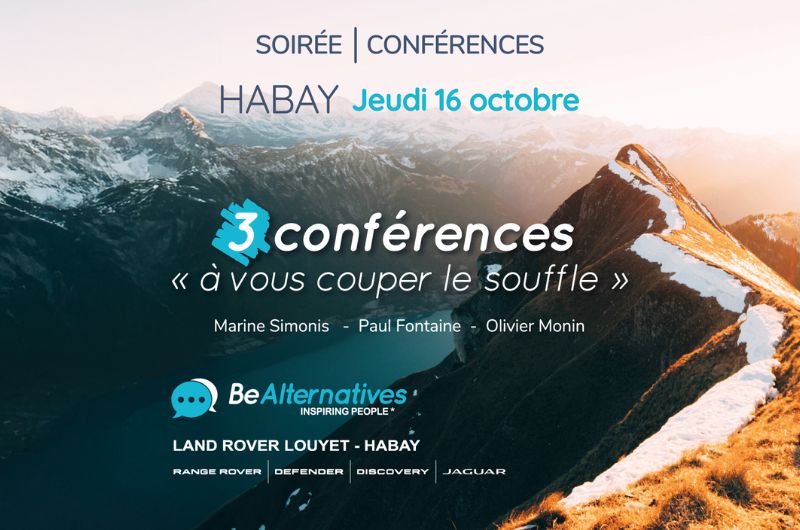 Soirée-conférences 2025 - 3 conférences à vous couper le souffle - Be Alternatives conférences et formations